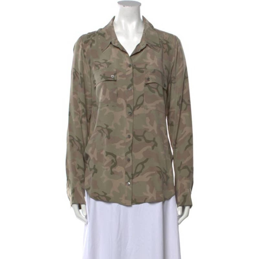 EQUIPMENT Silk Printed Button-Up Top​​​​​